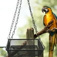 thumbnail image 1 of YOSADIER Weather Resistant Iron Hanging Bird Feeder with Single Layer Mesh Tray for Outdoors, 1 of 7