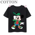 thumbnail image 2 of Bonita camiseta de algodón de verano de Mickey Mouse a la moda para niños y niñas, informal, con dibujos animados, de manga corta, con estampado de Anime Disney para niños, 2 of 5
