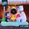 thumbnail image 2 of Oso polar y pingüino inflables navideños Joiedomi 6 pies con luz LED, 2 of 8