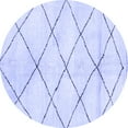 thumbnail image 1 of Ahgly Company Machine Washable Indoor Round Solid Blue Modern Area Rugs, 6' Round, 1 of 4