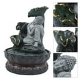 thumbnail image 5 of Fichiouy Resin Sleeping Buddha Fountain Ornament Tabletop Waterfall Statue with LED Light Home Office, 5 of 10