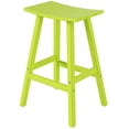 thumbnail image 6 of Afuera Living Modern Outdoor 29" HDPE Plastic Saddle Seat Barstool in Lime, 6 of 6