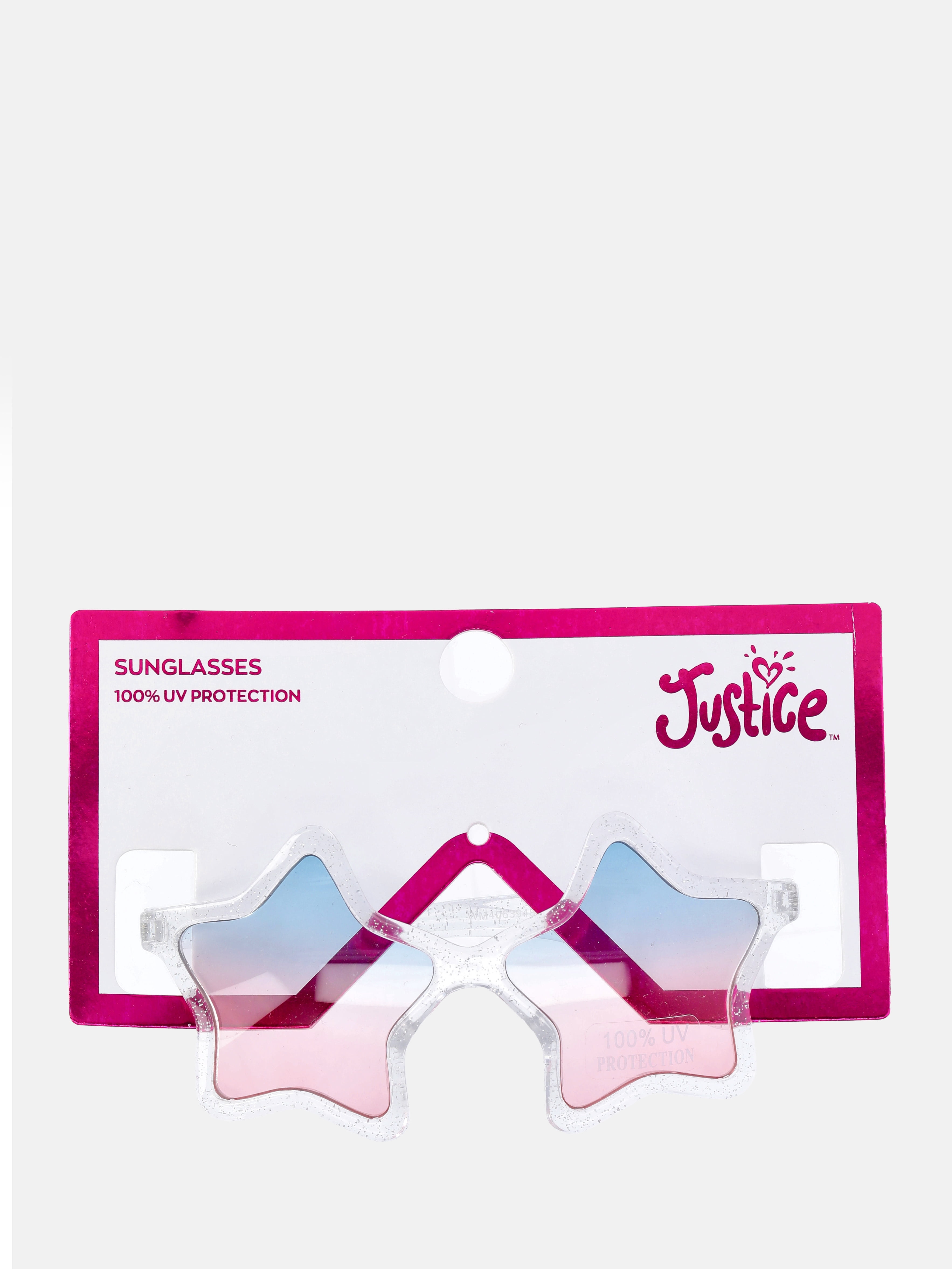 Justice Girls Star Sunglasses, Pink/Blue