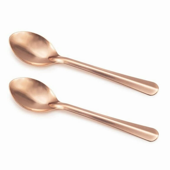 Wollet 99.9% Pure Copper Spoon Blank Design, Set of 2,(Length：5.9 in, width：1.37in)