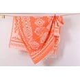 thumbnail image 2 of Aztec Rug 100% Turkish Cotton Soft Beach Towels - Orange, 2 of 8