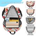 thumbnail image 4 of ALAZA Orange Strawberry School Backpack Lunch Box Set Student Bookbag, 4 of 7