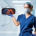 thumbnail image 4 of Jiueut Fire Wolf Stethoscope Storage Bag Stethoscope Bag with Carrying Handle Storage Zipper Bags for Organizing Lightweight Stethoscope Bag Case with Mesh Pocket, 4 of 7