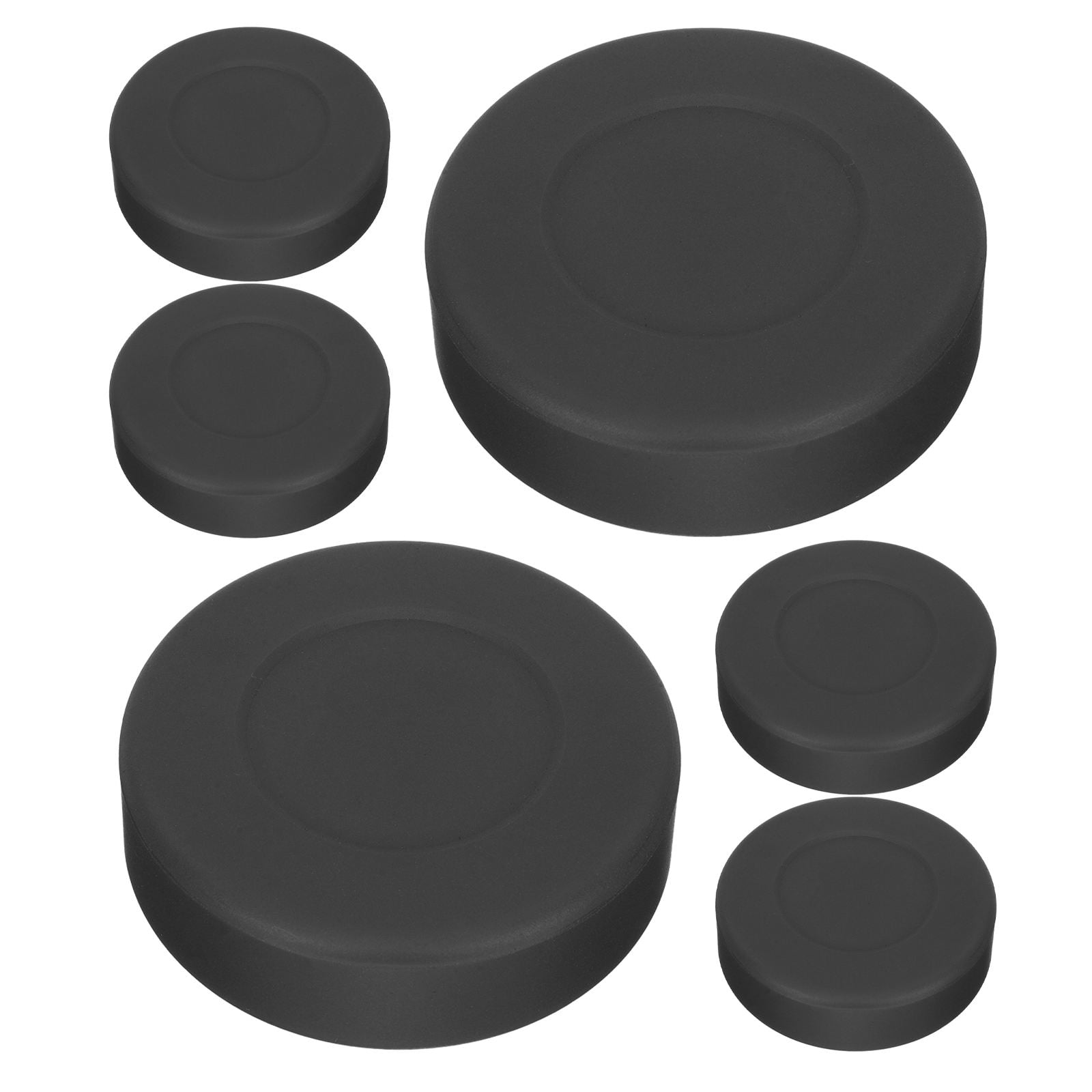 CATIEBYE 6Pcs Solid Rubber Hockey Pucks Matte Finish for Indoor Floor and Street Hockey Training
