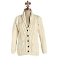 thumbnail image 4 of Aran Woollen Mills Cable Knitted Shawl Cardigan Sweater 100% Premium SuperSoft Merino Wool Women`s Jacket Made in Ireland, 4 of 6