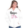 thumbnail image 4 of Breast Cancer Awareness Hope Dove Zip Hoodie Sweatshirt Women Brisco Brands M, 4 of 6