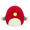 Squishmallows Original 12 inch Paco the Red Parrot with Fuzzy Rainbow Wings - Child's Ultra Soft Plush Toy