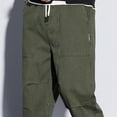 thumbnail image 5 of FRSASU Pantalon Cargo Ample pour Hommes en Coton Extensible Polyvalent à Taille Élastique Pantalon de Sport de Randonnée et de Golf avec Poches Vert Armée, 5 of 5