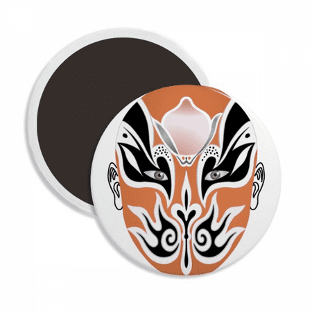 

Peking Opera Head Colorful Jinshuiqiao Round Ceracs Fridge Magnet Keepsake Decoration