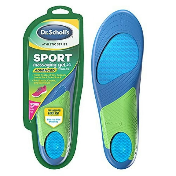 Dr. Scholl's Athletic series, Advanced Sport Massaging Gel Insoles for Women's sizes 6-10, Multi-color