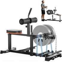 UPGO Adjustable Leg Extension Machine Seated Calf Raise Machine with Band Pegs and Bicep Curl Handle - Home Gym Equipment