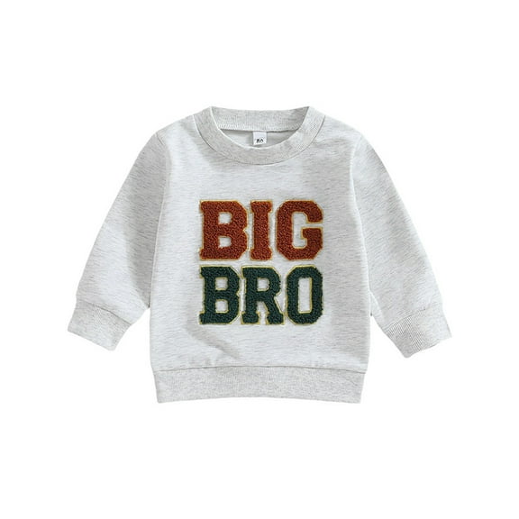 ENFLASH Kids Baby Boy Sweatshirt Brother Matching Tops Fall Winter Clothes - BIG BRO