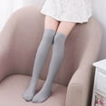 thumbnail image 4 of Chaussettes de Robe pour Filles, Chaussettes de Danse Mi-Mollet Unies pour Enfants Jusqu'aux Genoux, 4 of 4