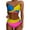 Yellow, variant on Womens Swimsuits Two Piece Separate Bikini Set Color Block Beachwear Blue Women Bathing Suits L