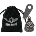thumbnail image 3 of Motorcycle Biker Bell W/ Motorcycle Bell Hanger, Motorcycle Accessories or Key Chain for Luck, Silver, 3 of 5