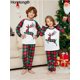 thumbnail image 3 of Conjunto de pijama con estampado navideño para padres e hijos, Top de manga larga con cuello redondo, pantalones con cintura elástica, ropa de dormir, novedad de 2023, 3 of 4