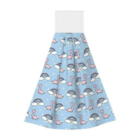 

Coaee Rainbow Dinosaur for Fast Absorbent Hanging Towels with Velcro for Kitchen Bathroom Laundryroom