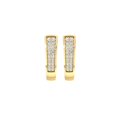 thumbnail image 2 of ARAIYA FINE JEWELRY 10K Yellow Gold Round Diamond Hoop Earrings (1/6 cttw, I2-I3 Clarity, I-J Color), 2 of 6