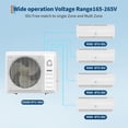thumbnail image 3 of 35000 BTU 4 Zone WIFI Mini Split AC/Heating System, 19 SEER2 Quad Zone 9k+9k+9k+9k BTU Ductless Split Air Conditioner with Pre-Charged Condenser, Heat Pump & Line Set, Alexa Control, 208-230V, 3 of 6