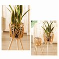 thumbnail image 3 of Handmade Braid Artificial Rattan Plastic Flower Pot with Stand Plant Storage Stand DIY Nursery Pots Home Decorations, 3 of 18