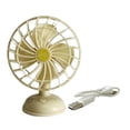 thumbnail image 3 of 1:12 casa de muñecas ventilador eléctrico USB Mini ventilador de mesa accesorio ornamento Mini muebles juguete velocidad ajustable pequeño ventilador Amarillo, 3 of 8