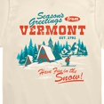 thumbnail image 2 of Instant Message - Season's Greetings From Vermont Short Sleeve Graphic T-Shirt, 2 of 5