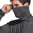 thumbnail image 4 of UPF 50+ Sun Protection Shirts for Men Hoodie with Mask Quick Dry Long Sleeve Lightweight Fishing Shirt Hiking Top Dark Gray L, 4 of 7