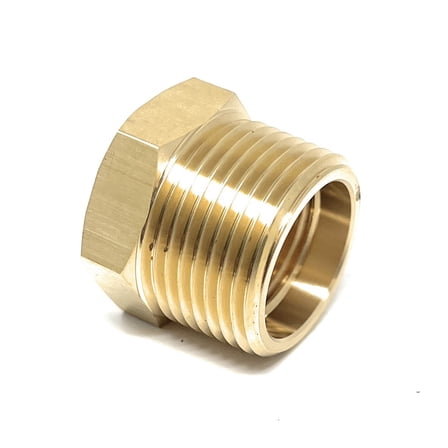 122B 1/2" NPT Male Nipple Propane LP Gas Water or Air Brass Hose Connector for Connect Disconnect Fitting [3568] Solid Brass Fitting