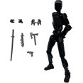 thumbnail image 1 of T13 Action Figure, Titan 13 Action Figure with 4 Types of Weapons and 3 Types of Hands, T13 3D Printed Multi-Jointed Action Figure, 1 of 5