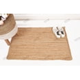 thumbnail image 5 of Rectangle Rug Natural Jute Rug Hand Braided Beige Color Area Rug, 5 of 5