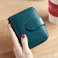 thumbnail image 2 of LHSHID Porte-monnaie pour Femmes en Cuir PU, Petit Porte-Cartes Court, Porte-Monnaie pour Dames, Portefeuilles pour Femmes Rouges, RFID, carteiras, Sac à Argent, 2 of 6