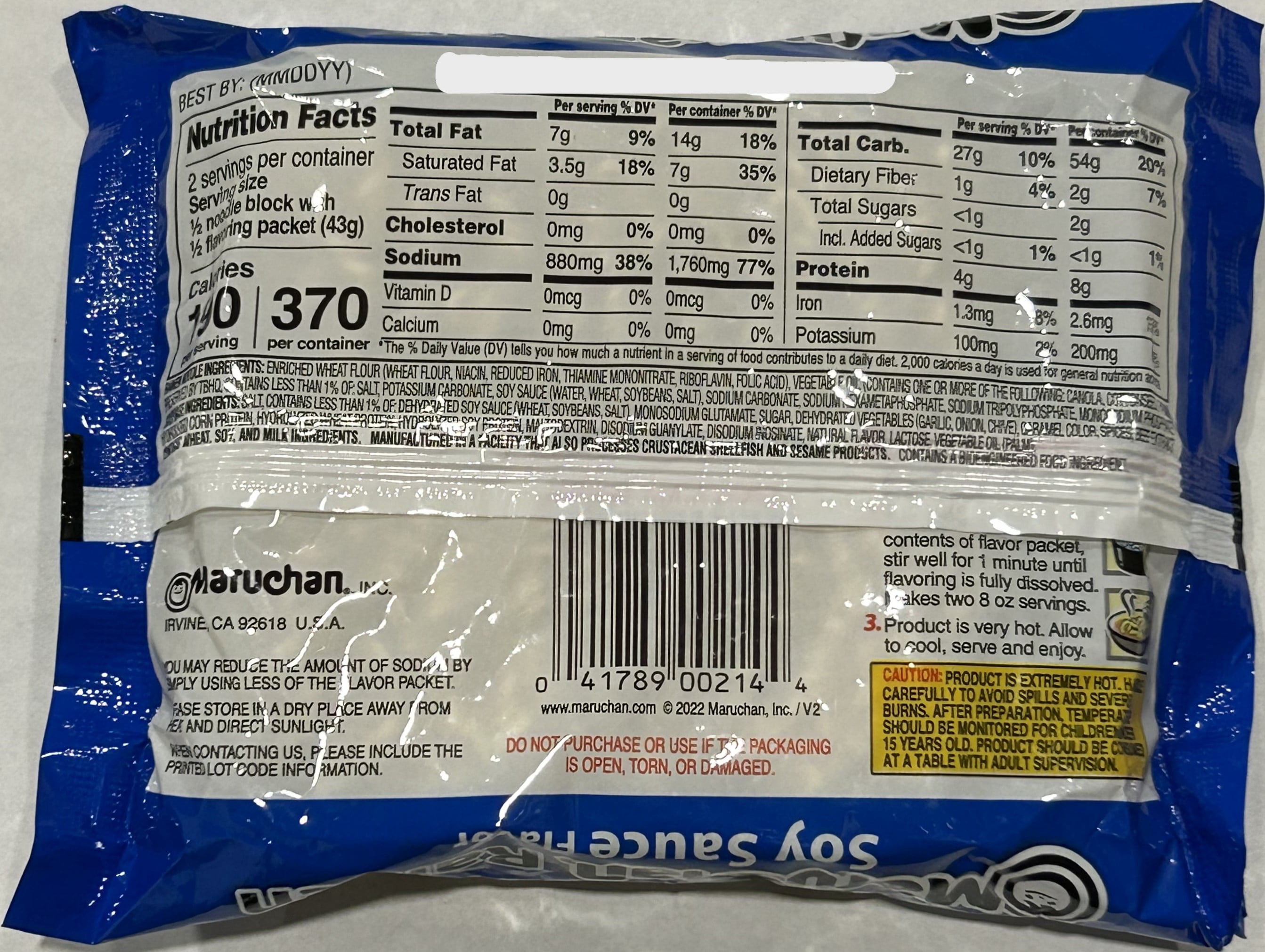 Maruchan Ramen Noodle Soup Soy Sauce Flavor (Pack of 32)