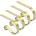thumbnail image 1 of 4 Pack Christmas Stocking Holder Stocking Hangers for Mantel Christmas Ornament Hooks Adjustable Non-Slip Christmas Stocking Hooks Fireplace Metal Cli, 1 of 5