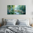 thumbnail image 4 of HFDF Claude Monet Canvas Wall Art, Water Lilies Classic Artwork Picture, Famous Paintings, Impressionist Style Art Print for Home Office Decor 10x8inch Framed, 4 of 7