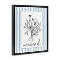 thumbnail image 3 of Stupell Industries Unwind Striped Bath Flowers Black Framed Floater Canvas Wall Art design by Lettered and Lined, 31 x 25, 3 of 9
