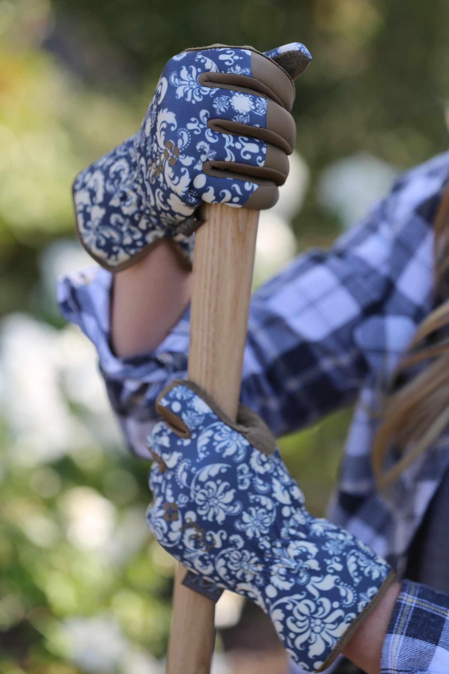 Mechanix Wear Ethel® Garden Utility Jubilee Gloves (Large, Blue/Brown)