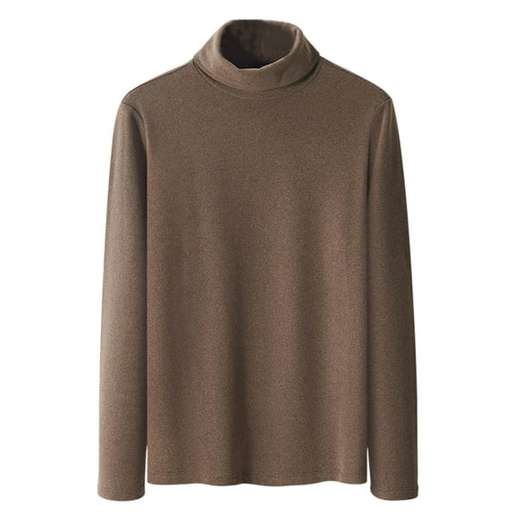 Chiccall Mens Plus Size Turtleneck Sweaters Fall Fashion Long Sleeve Fleece Pullover Tops Winter Base Layer Warm Blouse