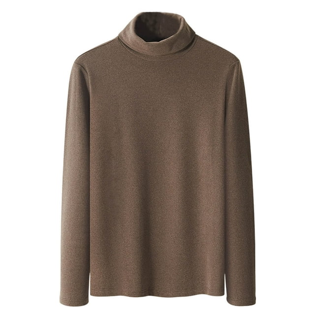 HAiming Chandails Thermiques à Col Roulé pour Hommes Couche de Base Décontractée Manches Longues Chandail Léger Automne Hiver Hauts Chauds