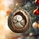 thumbnail image 4 of Adornos para árbol de Navidad - Decoración acrílica colgante de 3,15 pulgadas con estampado de animales • Regalo navideño para familia y compañeros • Set de 1, 4 of 8