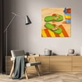 thumbnail image 3 of Paul Brent 26x26 Gallery Wrapped Canvas Wall Art Titled - Green Flip Flops, 3 of 4