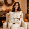 thumbnail image 6 of Halloween Ghost Pillow Cover, White Polyester Cushion Case, 18x18 Spooky Bedroom Decor, Hidden Zipper, Machine Washable for Home by MPOISVA, 6 of 6
