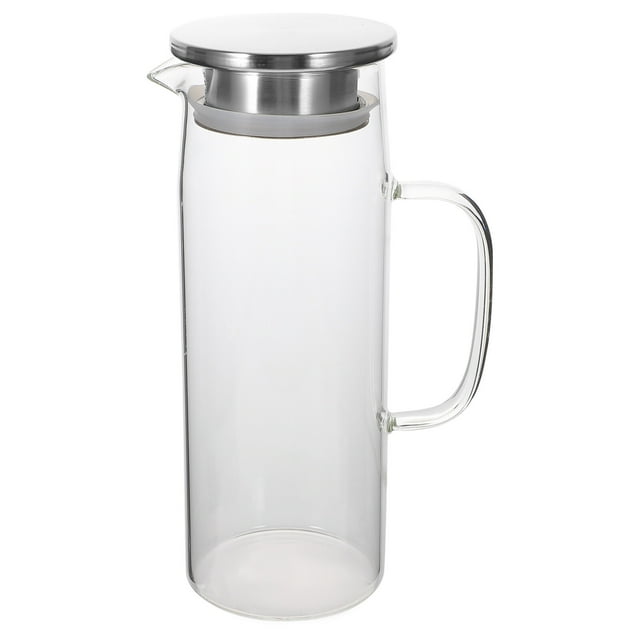 1Pc Heat Cold Resistant Glass Teapot Practical Office Glass Tea Kettle for Home