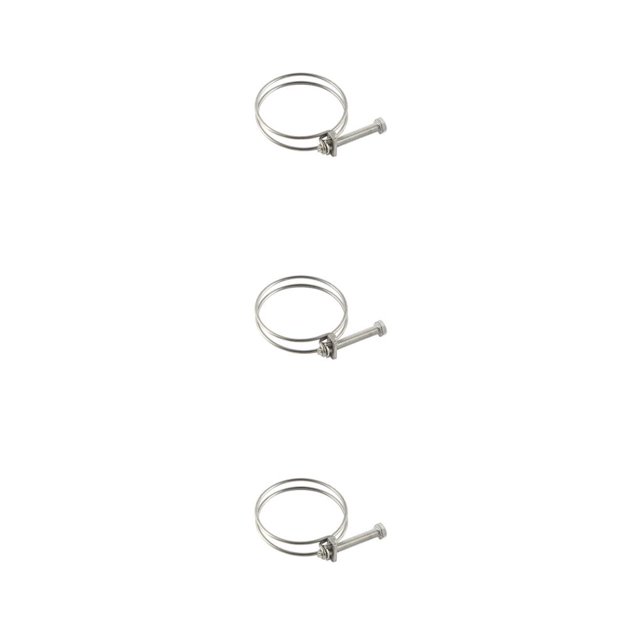 Kearding Abrazadera de aro de alambre de acero inoxidable: abrazaderas de tubo de goma resistentes y resistentes a la corrosión 40-45 Type1 NO1