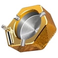 thumbnail image 3 of Cendrier avec Briquet Rétro en Métal avec Dix Mille Matchs Porte-Cendres Multifonction Doré, 3 of 9