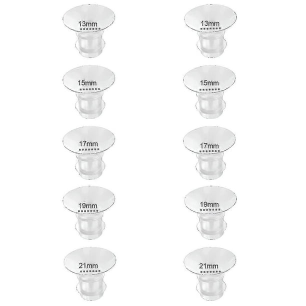 Flange Inserts 13/15/17/19/21mm 10PC,Compatible with Momcozy S12 Pro/S9 Pro/S12/S9 Wearable Breastpump Cup