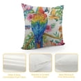 thumbnail image 4 of Orinice  Throw Pillow Cover Watercolor Patterns Parrot and Exotic Flowers Butterfly Hawaiian Tropical  Pillowcase Home Decorative Square Pillow Case Cushion Cover White, 4 of 5
